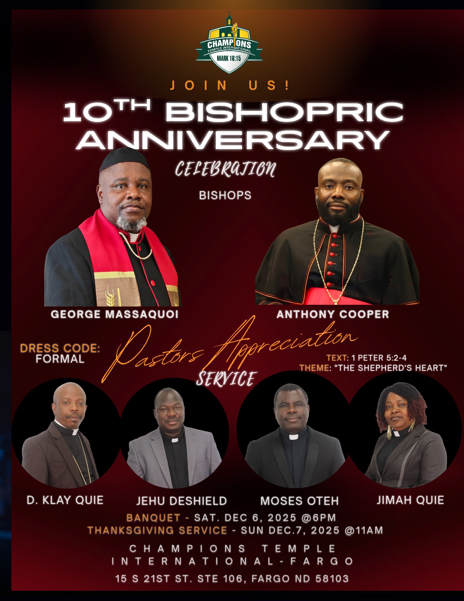 Bishopric Anniversary flyer